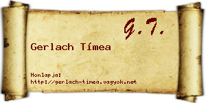 Gerlach Tímea névjegykártya